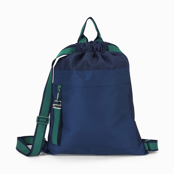 Thirty-one Packaway Duffle & Essential Cinch Backpack in Navy & Leaf Green